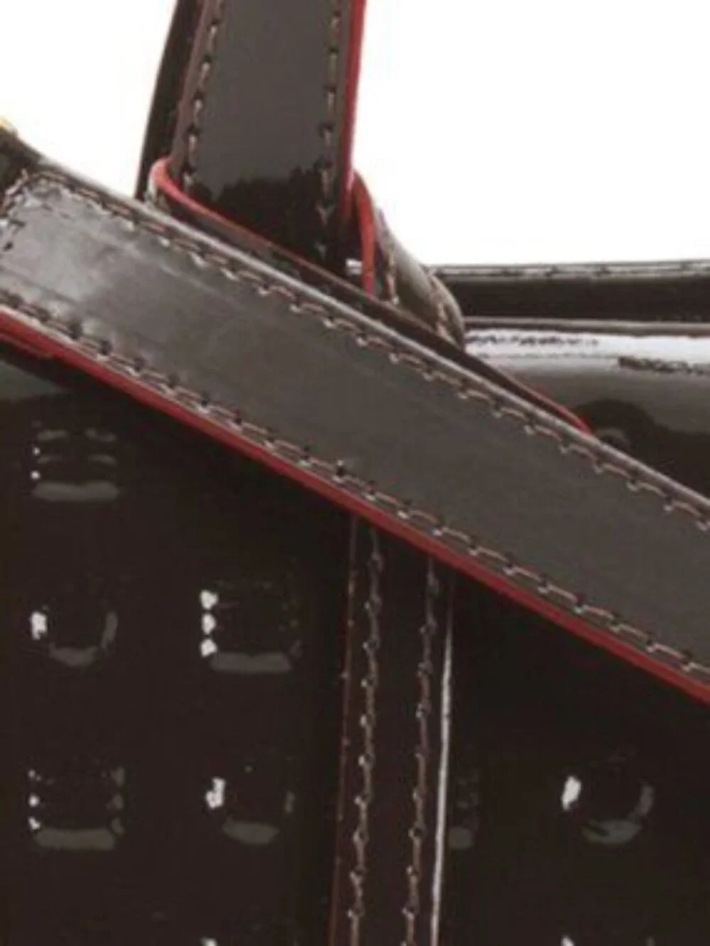ARCADIA Made In Italy Patent Leather East West Zip Top Satchel